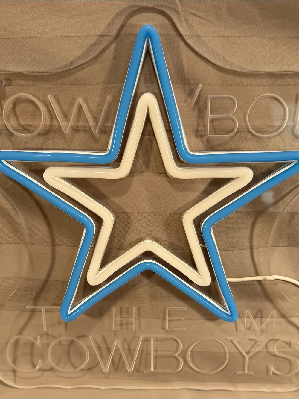 How 'Bout Them Cowboys Star LED Sign